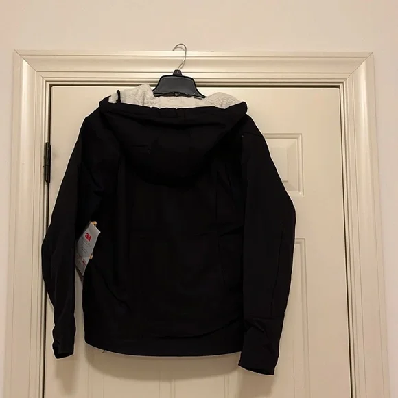 Eddie Bauer Womens Black Hooded Bomber Jacket/NWT/Size L - Picture 9 of 9